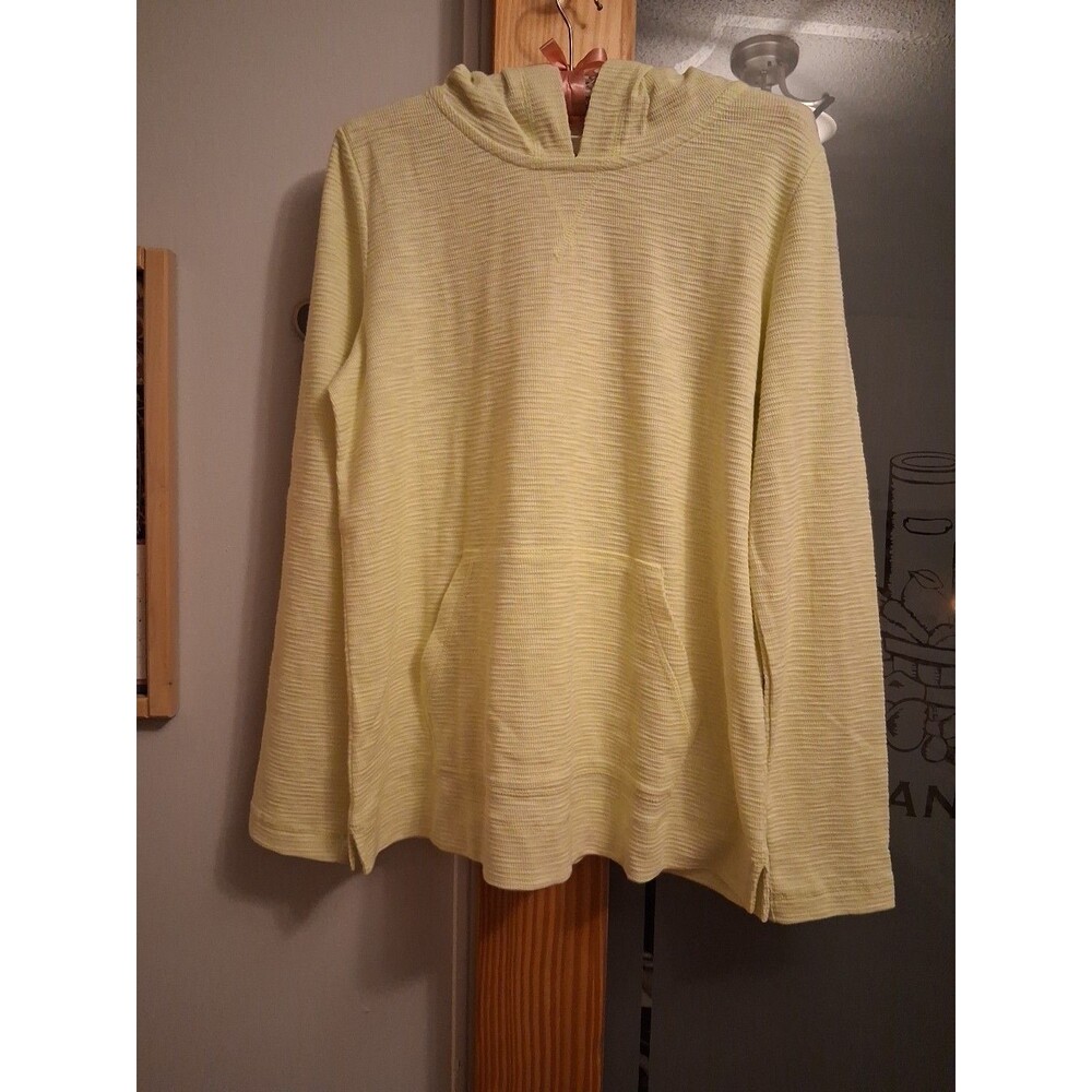 J JILL Size XS Textured Organic Cotton Pullover Hoodie Nwot